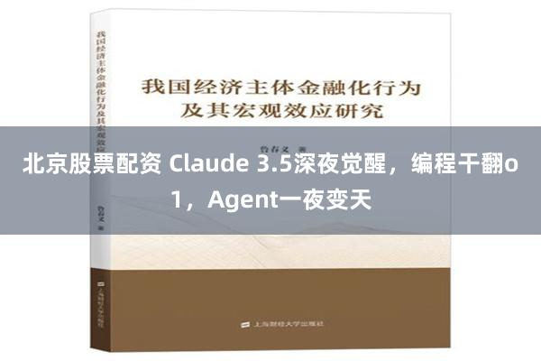 北京股票配资 Claude 3.5深夜觉醒，编程干翻o1，Agent一夜变天