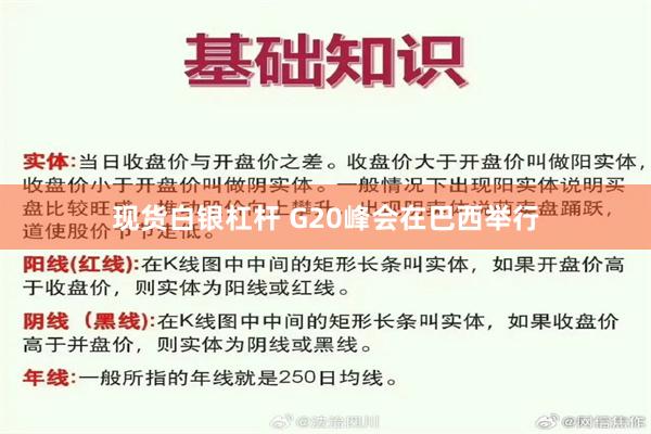 现货白银杠杆 G20峰会在巴西举行