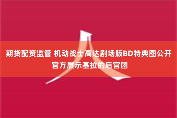 期货配资监管 机动战士高达剧场版BD特典图公开 官方展示基拉的后宫团